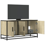 TV Cabinet Sonoma Oak 100x35x50 cm Engineered Wood and Metal 848830