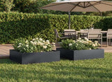 Garden Planter 2 pcs Anthracite 60 x 60 x 20 cm 8004999