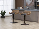 GOMYWAY 2 PCS Modern Swivel Bar Stools, Height Adjustable wicker furniture Bar Chairs with Cushion & W2678P388753