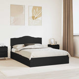 Storage Bed with Headboard Black 150 x 200 cm Engineered Wood 3413083