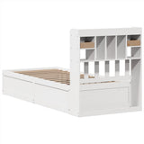 Bed Frame without Mattress White 90x200 cm Solid Wood Pine 3323504