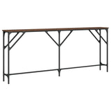 Console Table Brown Oak 180x23x75 cm Engineered Wood 837771
