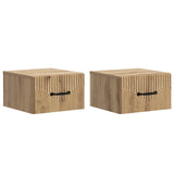 Wall-Mounted Bedside Cabinet 2 pcs Artisan Oak Engineered Wood 898954