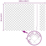 ZNTS Chain Link Fence with 22 U Posts Silver 0.6x25 m Steel 3336302