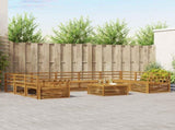 Outdoor Sofa Set 10 pcs Natural Solid Acacia Wood 3374159
