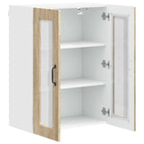 Wall Glass Cabinet PORTO Sonoma Oak 60 x 31 x 80 cm 885437