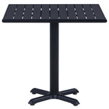 Garden Table Black 80x80x75 cm 49470