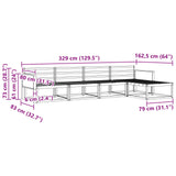 Outdoor Sofa Set 5 pcs Natural Solid Acacia Wood 3382477