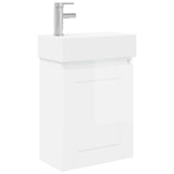 Bathroom Vanity Unit with Tap High Gloss White 889505