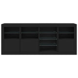 Sideboard with LED Lights Black 164x37x67 cm 3209052