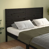 Bed Headboard Black 141x4x100 cm Solid Wood Pine 819019