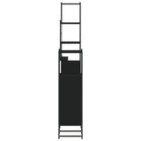 4 Piece Bathroom Cabinet Set Black Engineered Wood 3214354