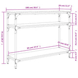 Console Table Sonoma Oak 100x29x75 cm Engineered Wood 834036