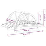 Garden Bridge with Half-wheel 99x50x38 cm Solid Wood Fir 363338
