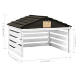 315300 Robotic Lawn Mower Garage Black and White 78x74x54 cm Firwood