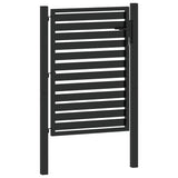 Garden Gate Lockable Black 100x120 cm Aluminium 42004147