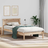 Bed Frame with Headboard Brown 80 x 200 cm Solid Pine Wood 872839