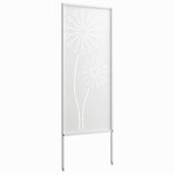 Garden Privacy Screen White 50 x 140 cm Cold-rolled steel 876302