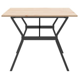 ZNTS Dining Table Y-Frame 200x100x75 cm Solid Wood Pine and Steel 3282723