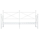 Daybed with Trundle without Mattress White 80x200 cm Steel 4104687
