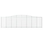 Arched Gabion Baskets 10 pcs 400x30x100/120 cm Galvanised Iron 3145834