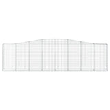 Arched Gabion Baskets 3 pcs 400x30x100/120 cm Galvanised Iron 3145827