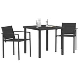 Outdoor Furniture Set 3 pcs Black and Anthracite Textilene 3422878