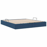 Storage Bed with Mattress with Storage Blue 160 x 200 cm Fabric 3370027