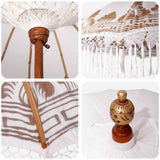 Balinese Parasol Cream 215 x 215 x 260 cm Cotton and solid wood 3356886