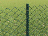 Chainlink Fence with Post 25 x 0.8 m PVC-Coated Steel Green 3336247