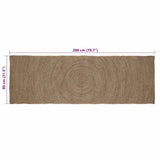 Area Rugs Grey 80 x 200 cm Jute 42010535