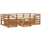 Outdoor Sofa Set 7 pcs Natural Solid Acacia Wood 3374464