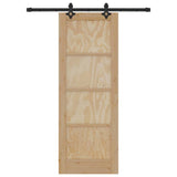 Sliding Door ORKDAL Brown 73.5 x 198.5 cm Solid Pine Wood 3333606