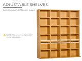 CD Storage Unit with Adjustable Shelves, 89 x 130.5 cm, Beech Wood Finish T3398P341482