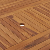 Garden Table 150x150x75 cm Solid Teak Wood 49009