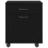 Rolling Cabinet Black Oak 45 x 38 x 54 cm Engineered Wood 862670