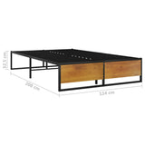Bed Frame without Mattress Black Metal 120x200 cm 324815