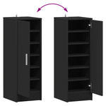 Shoe Cabinet Black 32x35x92 cm Engineered Wood 808973