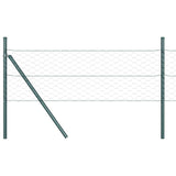 Fence with Posts Green 0.8 x 100 m PVC-coated steel 3352743