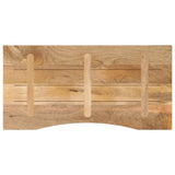 Desk Top with Curve 120x60x2.5 cm Solid Wood Rough Mango 370203