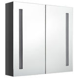 ZNTS LED Bathroom Mirror Cabinet Shining Grey 62x14x60 cm 326521