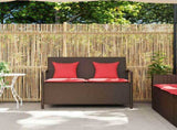 Garden Storage Bench with Cushion Brown Poly Rattan 4104217