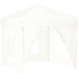 Folding Party Tent with Sidewalls White 2x2 m 93503