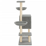 Cat Tree with Sisal Scratching Posts Light Grey 117 cm 172119