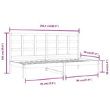 Day Bed without Mattress White 90x200 cm Solid Wood Pine 3107906