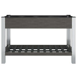 Garden Raised Bed with Shelf Grey 120x50x75 cm WPC 362570