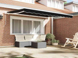 Awning Canopy Replacement for 3.5x2.5 m Black Polyester 42000545