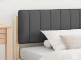 Bed Frame with Upholstered Headboard Dark Grey 100 x 200 cm 878070
