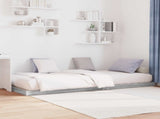 Floor Bed Frame Grey Sonoma 80 x 200 cm Engineered Wood 893537