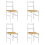 ZNTS 5 Piece Dining Set Panama White Solid Wood Pine 3345190